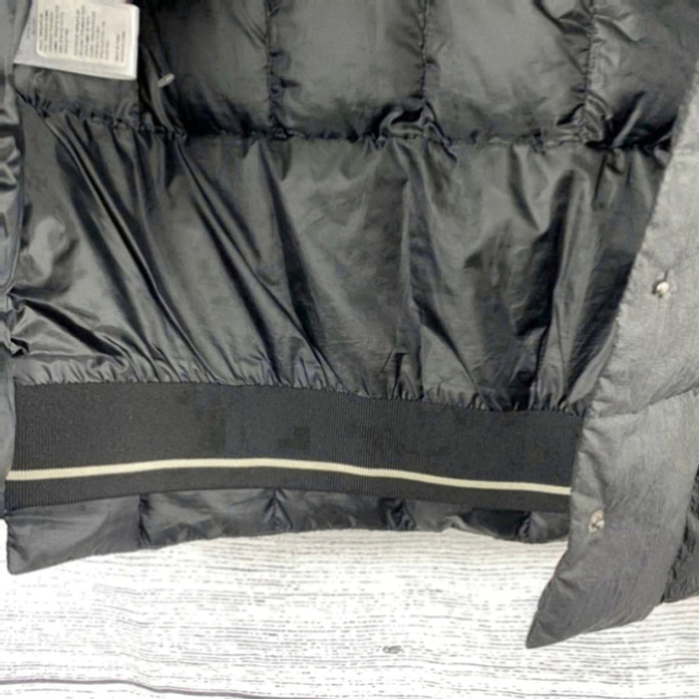 Trina Trina Turk Black Quilted Down Baseball Bomber Style Puffer Jacket Size M - Picture 5 of 8